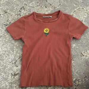 Mighty fine sunflower graphic tee womens short  sleeve